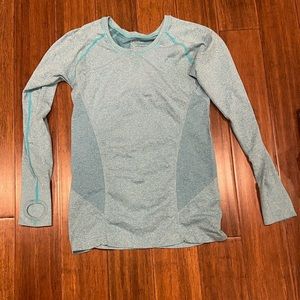 Zella Turquoise Long Sleeve Athletic Top